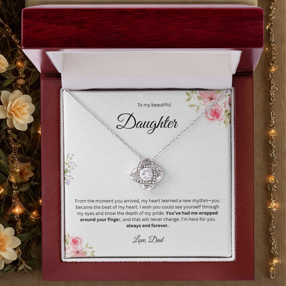 To My Beautiful Daughter - From The Moment You Arrived - Love Knot Necklace