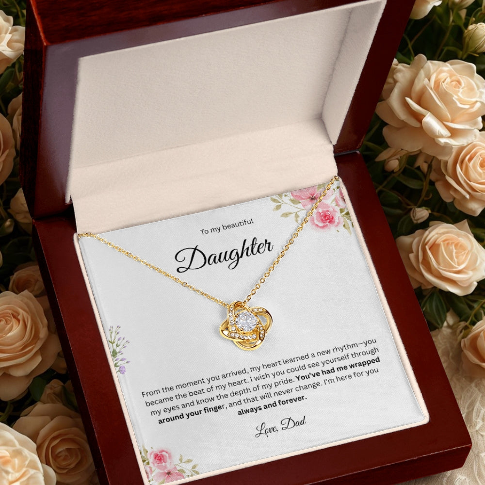 To My Beautiful Daughter - From The Moment You Arrived - Love Knot Necklace