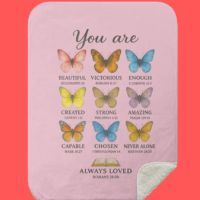 You Are Loved Premium Sherpa Blanket 30x40