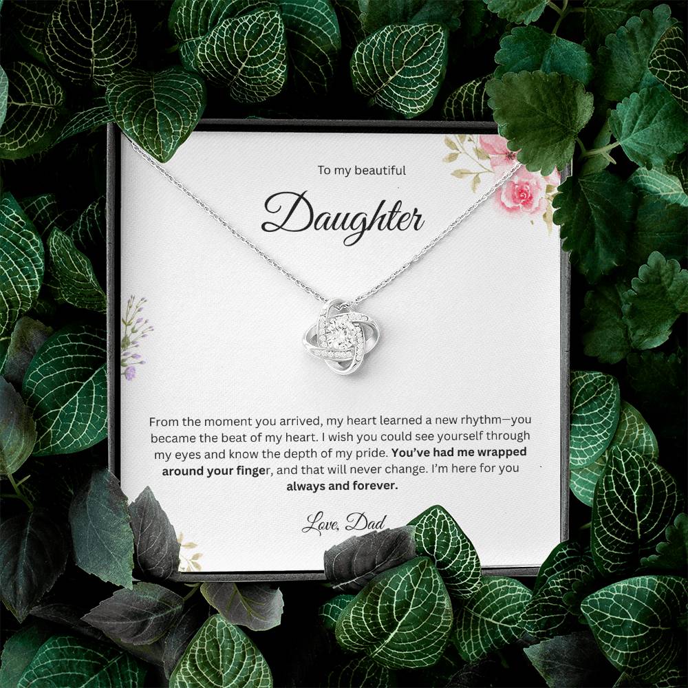 To My Beautiful Daughter - From The Moment You Arrived - Love Knot Necklace