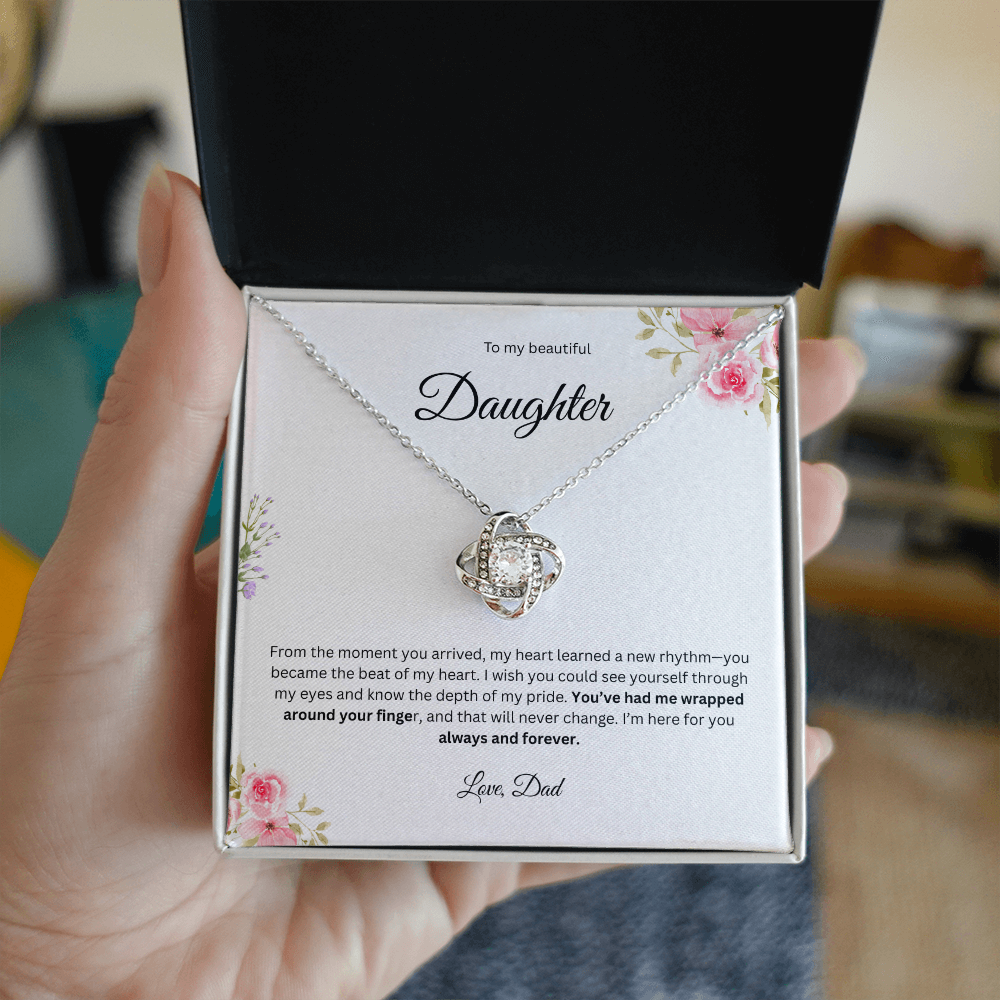 To My Beautiful Daughter - From The Moment You Arrived - Love Knot Necklace