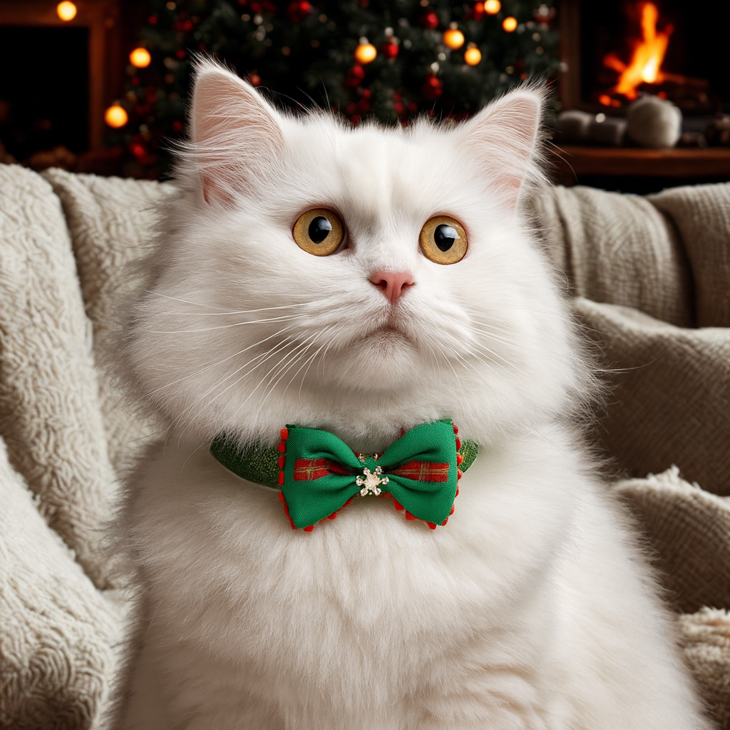 Christmas cat collar