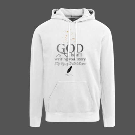 GOD Is Still Writing 1567 Comfort Colors Garment-Dyed Adult Hoodie