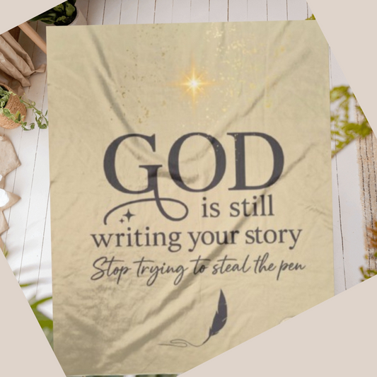 GOD Is Still Writing Premium Sherpa Blanket 60x80