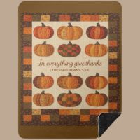 In Everything Give Thanks Premium Black Sherpa Blanket 60x80