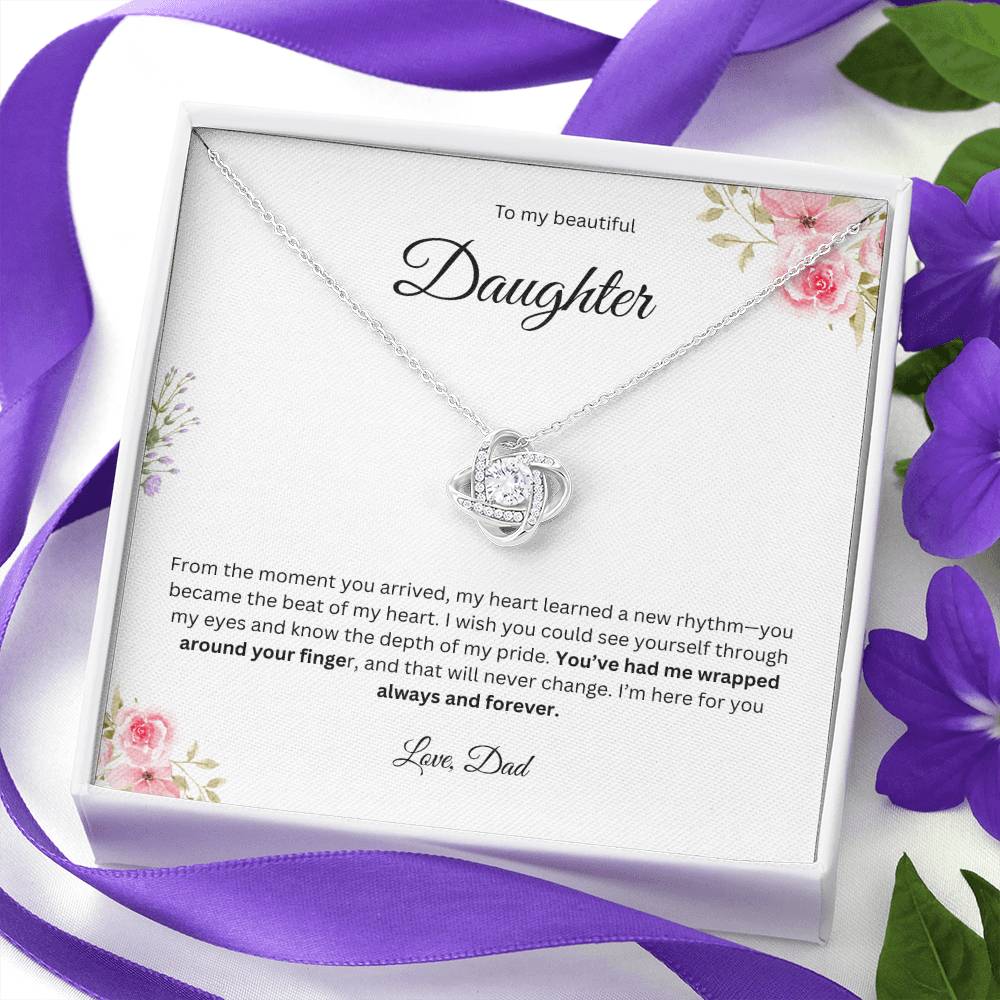To My Beautiful Daughter - From The Moment You Arrived - Love Knot Necklace