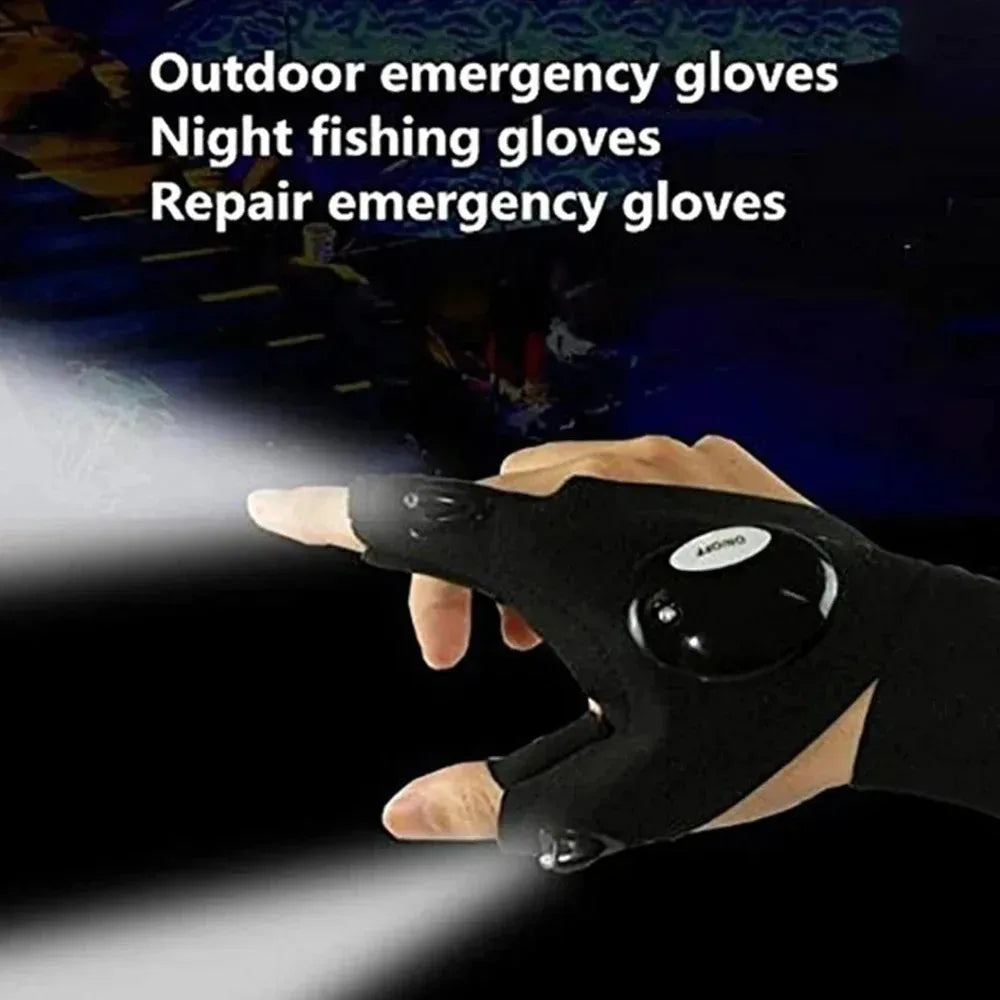 LED Flashlight Waterproof Tactical Gloves