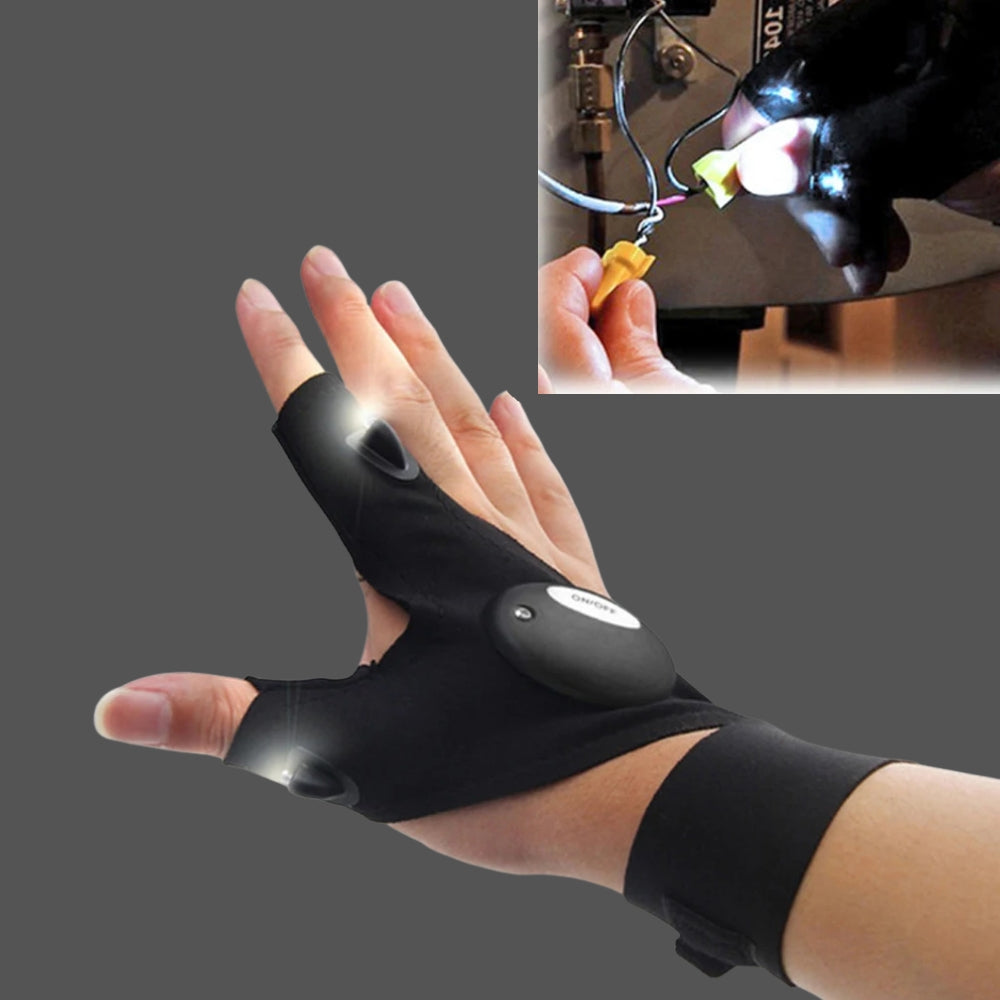 LED Flashlight Waterproof Tactical Gloves