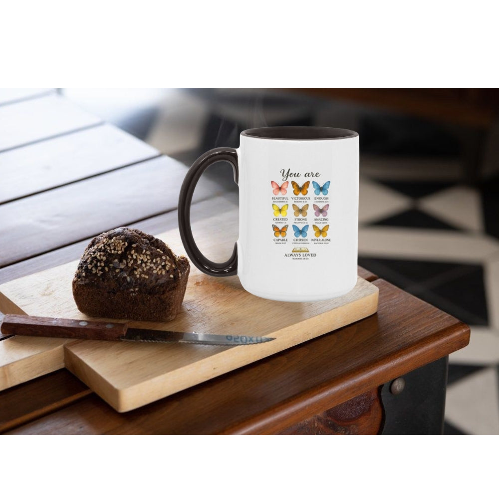 You Ae Loved Accent 15oz White Mug