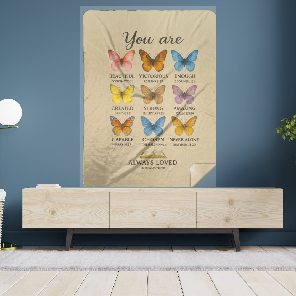 You Are Loved  Premium Sherpa Blanket 60x80