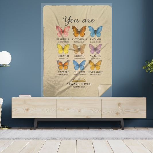 You Are Loved  Premium Sherpa Blanket 60x80