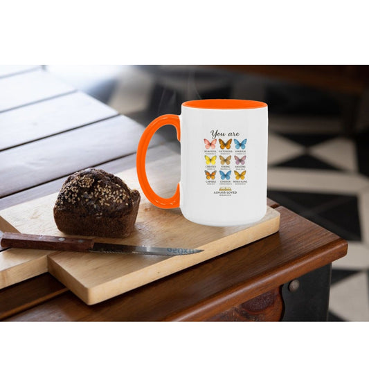 You Ae Loved Accent 15oz White Mug