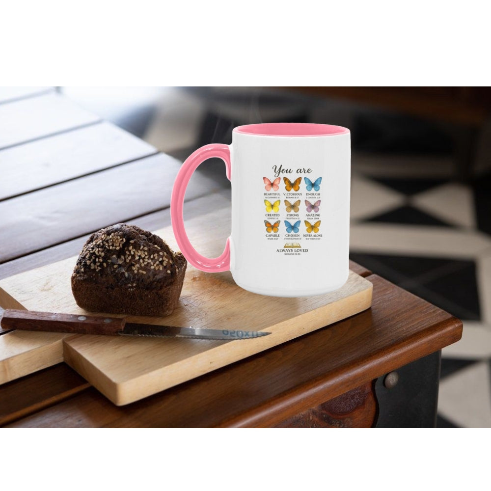 You Ae Loved Accent 15oz White Mug
