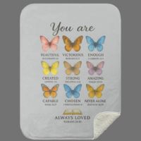 You Are Loved  Premium Sherpa Blanket 30x40