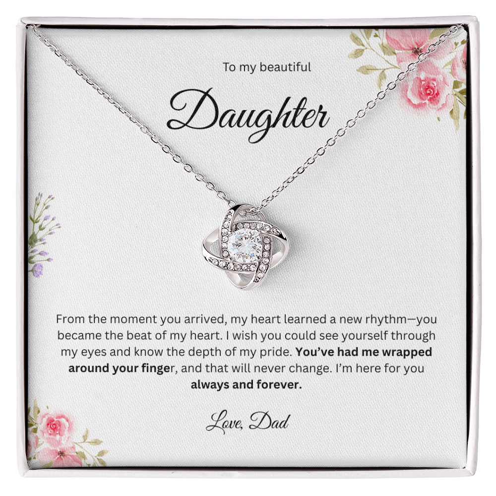 To My Beautiful Daughter - From The Moment You Arrived - Love Knot Necklace