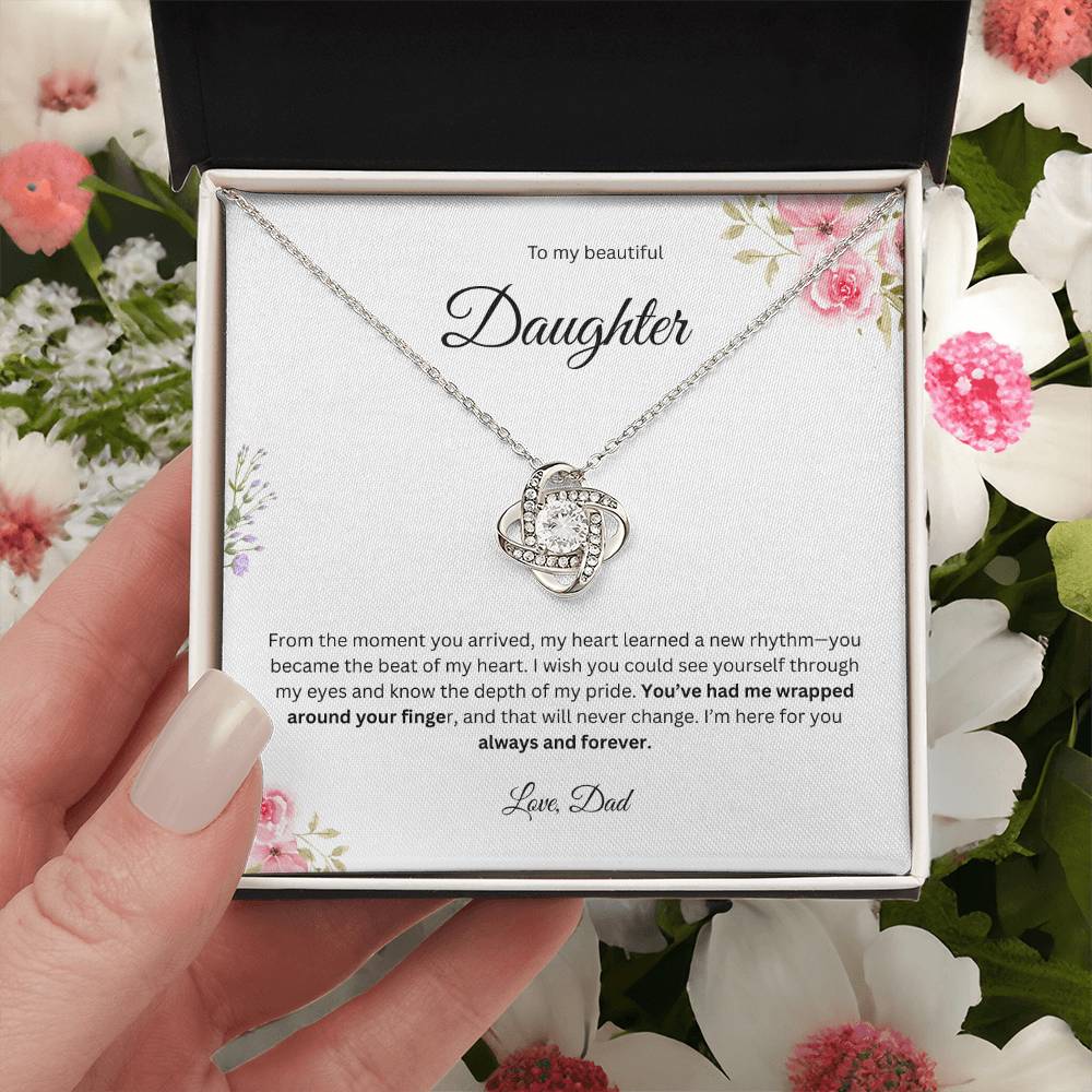 To My Beautiful Daughter - From The Moment You Arrived - Love Knot Necklace