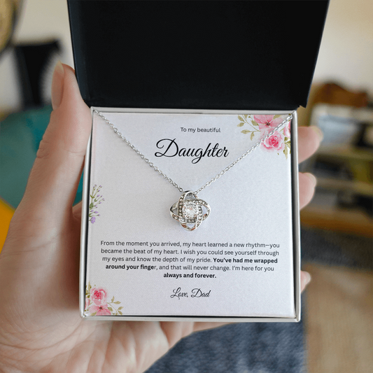 To My Beautiful Daughter - From The Moment You Arrived - Love Knot Necklace