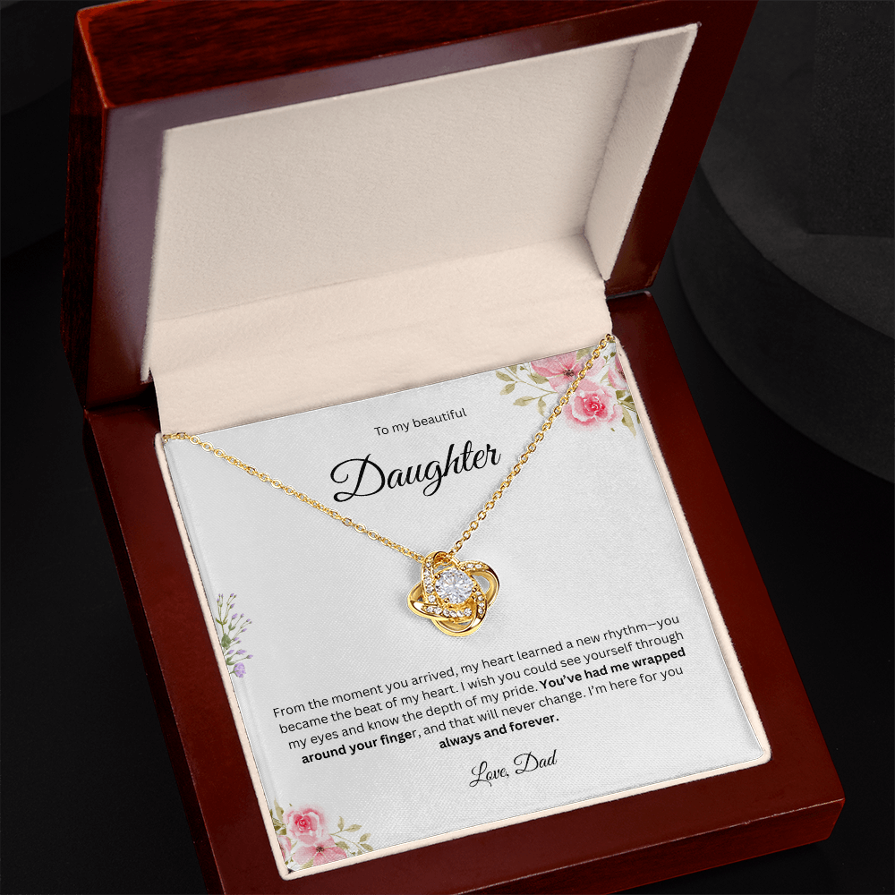 To My Beautiful Daughter - From The Moment You Arrived - Love Knot Necklace
