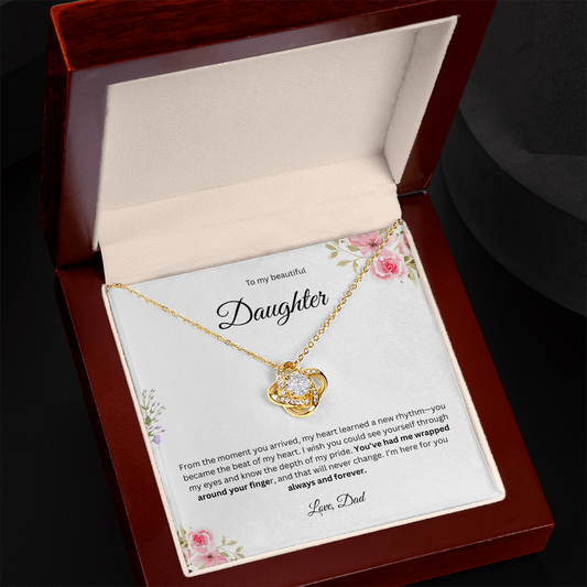 To My Beautiful Daughter - From The Moment You Arrived - Love Knot Necklace