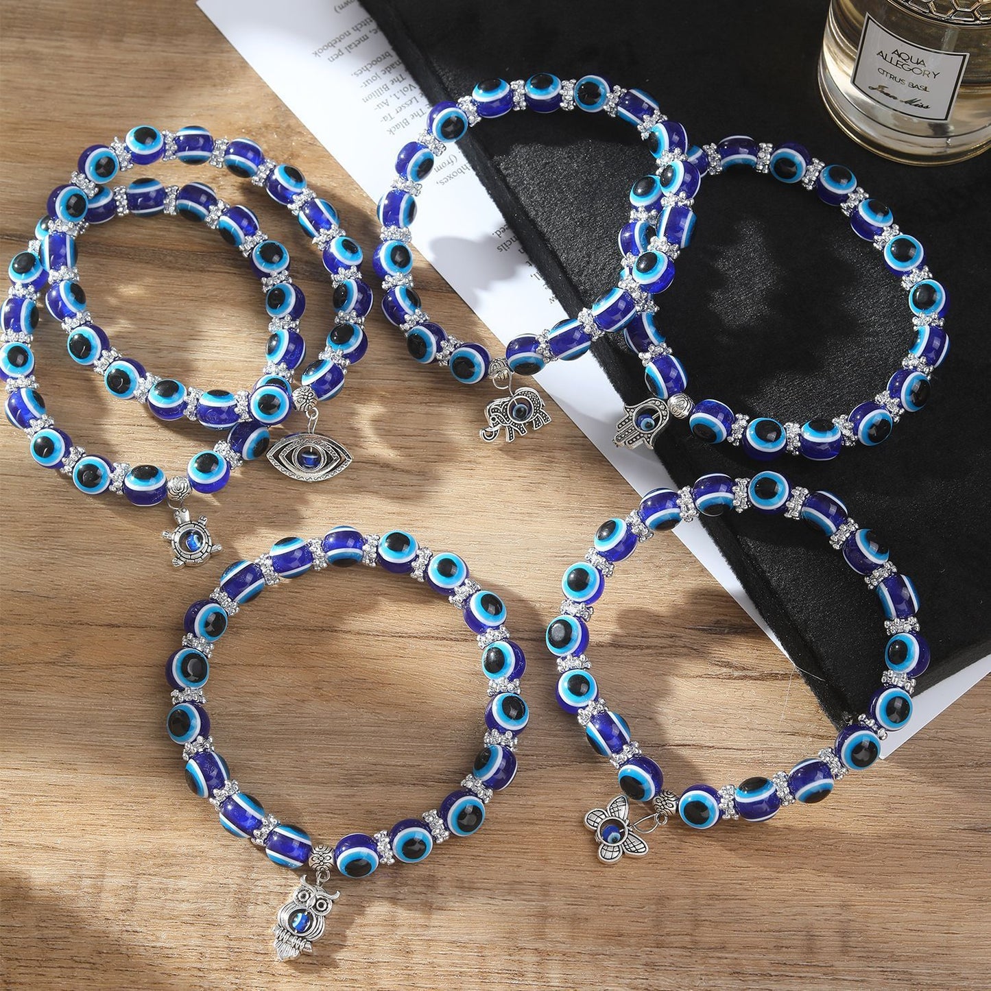 Simple Blue Sapphire Eye Anklet