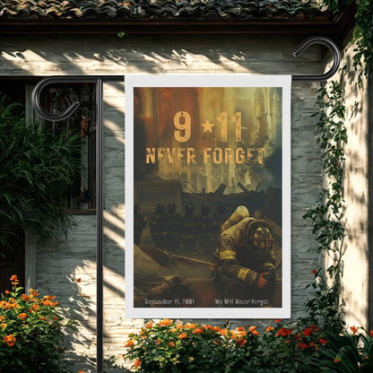 Patriotic Garden Banner 9/11 Never Forget Memorial Flag | Remembrance Decoration