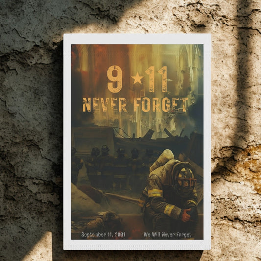 Patriotic Garden Banner 9/11 Never Forget Memorial Flag | Remembrance Decoration